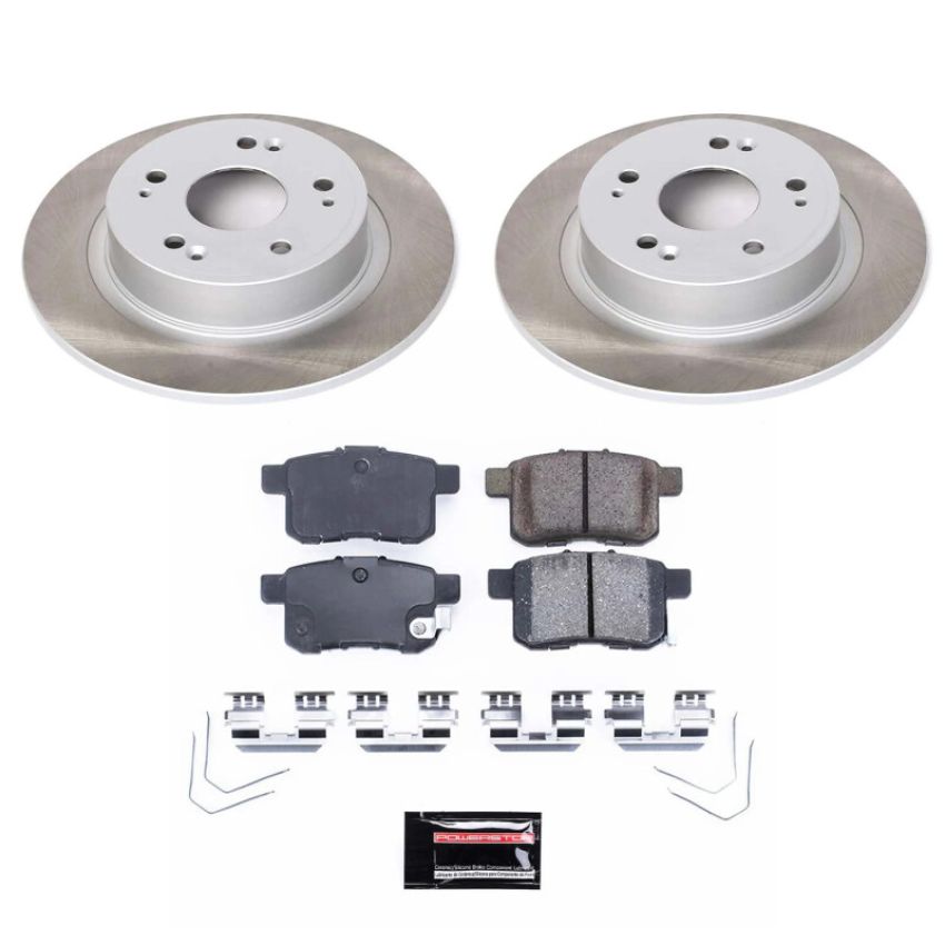 PowerStop SC5368 Semi-Coated Rotor and Low-Dust Ceramic Brake Pad Kit