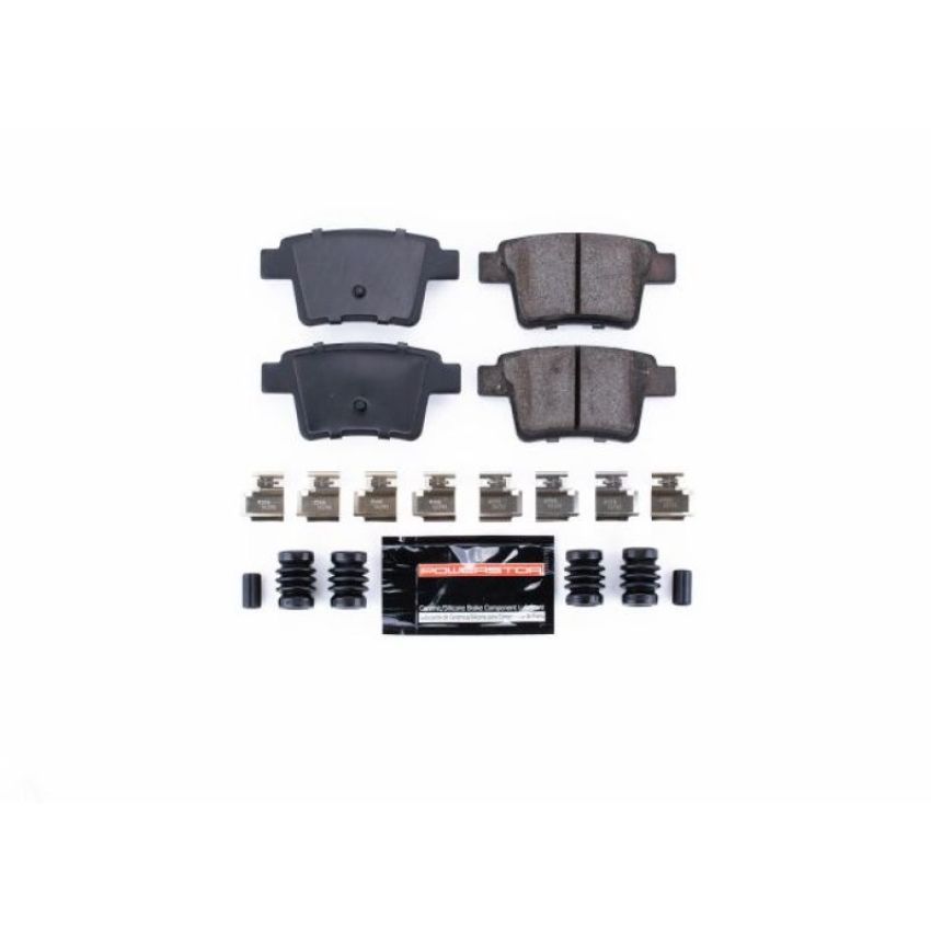 PowerStop Z23-1071 PowerStop - Z23 Daily Driver Carbon-Fiber Ceramic Brake Pads with Hardware Kit