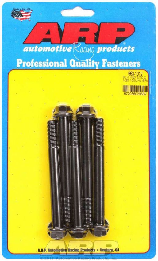 ARP ARP663-1012 Bolt Kit - 6pt. (5) 10mm x 1.25 x 100mm