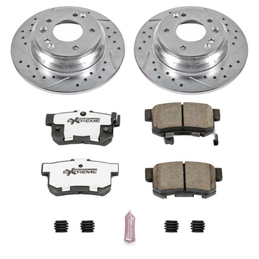 PowerStop K3154-26 Z26 Street Performance Ceramic Brake Pad and Drilled & Slotted Rotor Kit