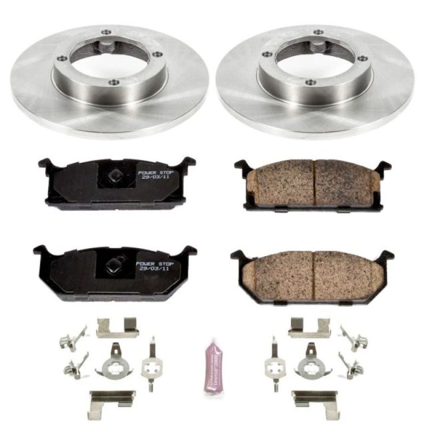 PowerStop KOE4811 OE Stock Replacement Low-Dust Ceramic Brake Pad and Rotor Kit