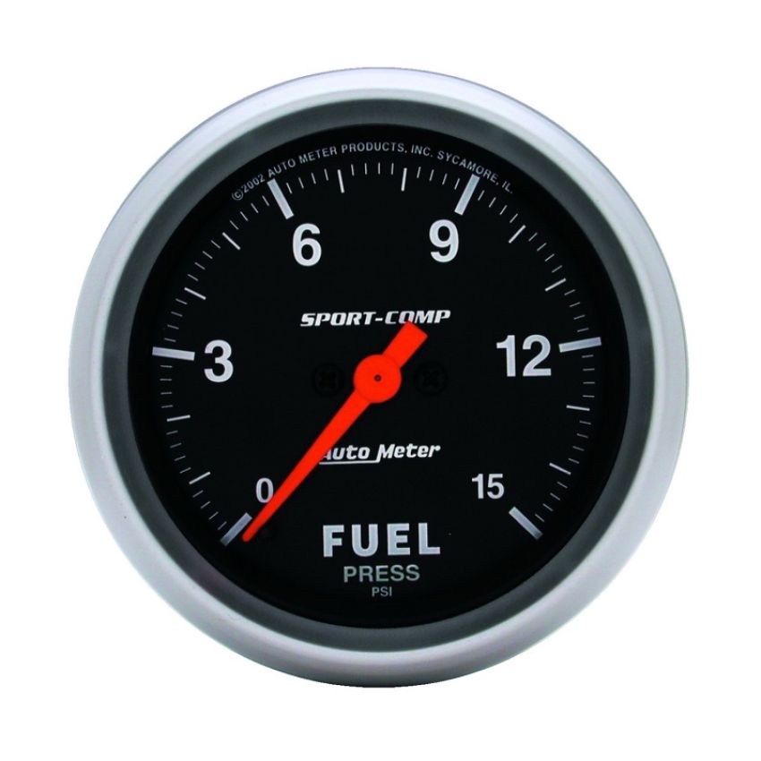 AUTOMETER ATM3561 Sport Comp 2-5/8in Fuel 0-15 PSI Elec.