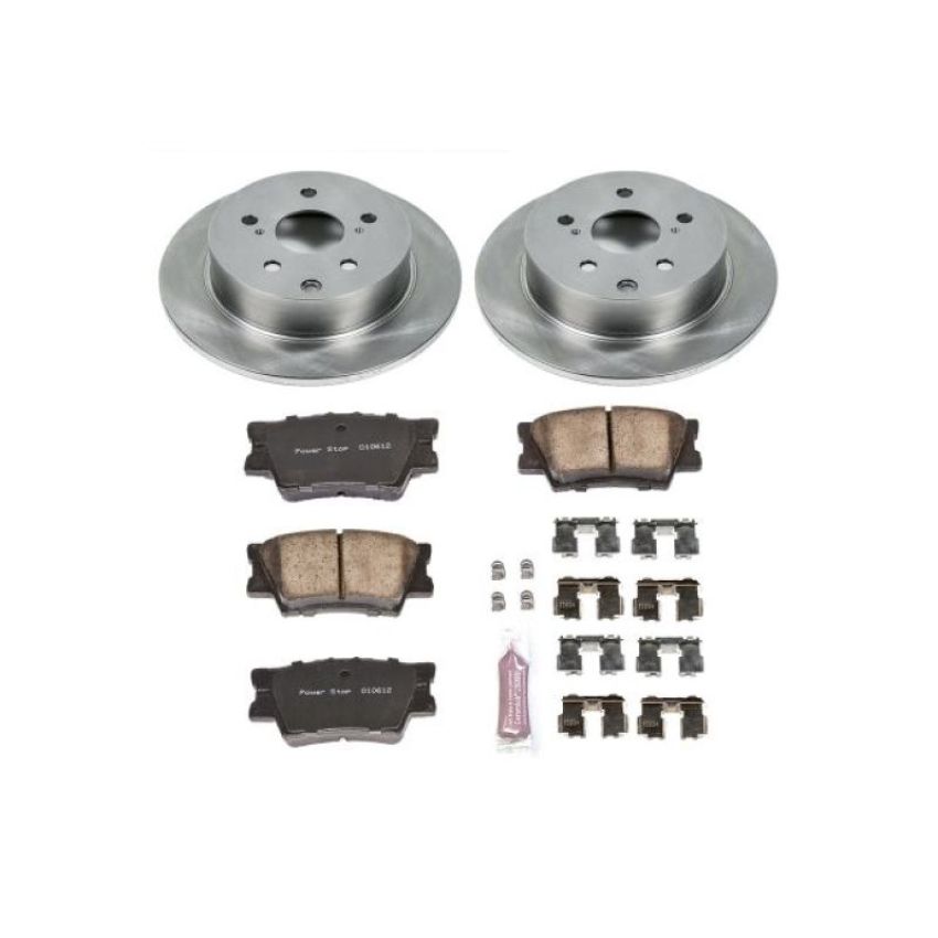 PowerStop KOE4670 OE Stock Replacement Low-Dust Ceramic Brake Pad and Rotor Kit