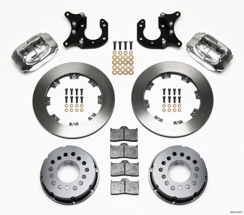 Wilwood 140-2115-P Forged Dynalite P/S Rear Kit Polished Big Ford 2.36in Offset