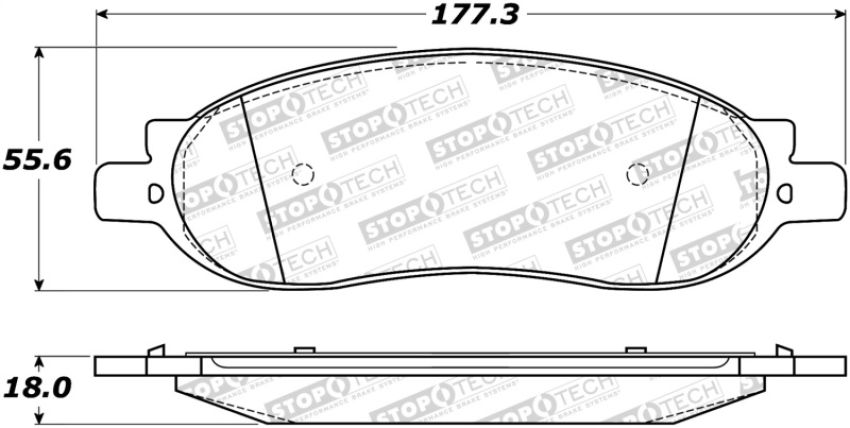 Stoptech 305.10680 Street Select Brake Pads - Front