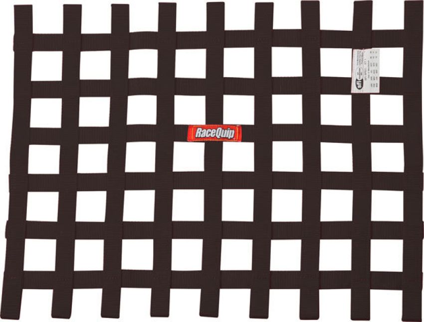 RACEQUIP RQP725005 Ribbon Window Net SFI Black