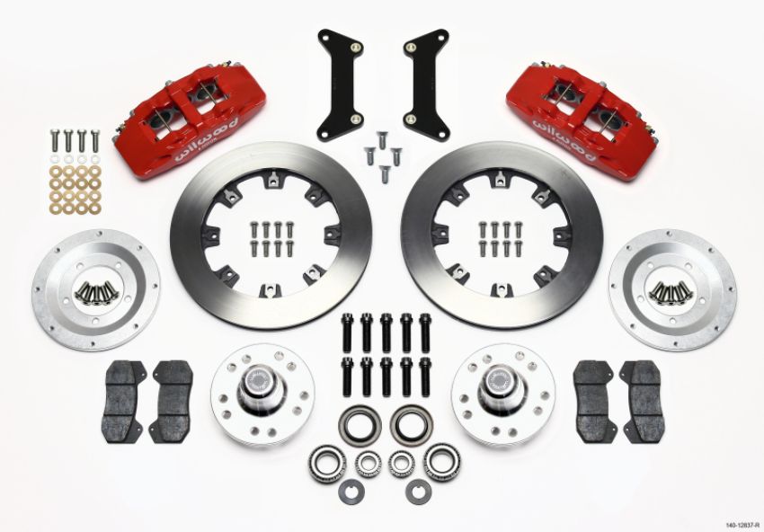 Wilwood 140-12837-R Dynapro 6 Front Hub Kit 12.19in Red 79-87 GM G Body