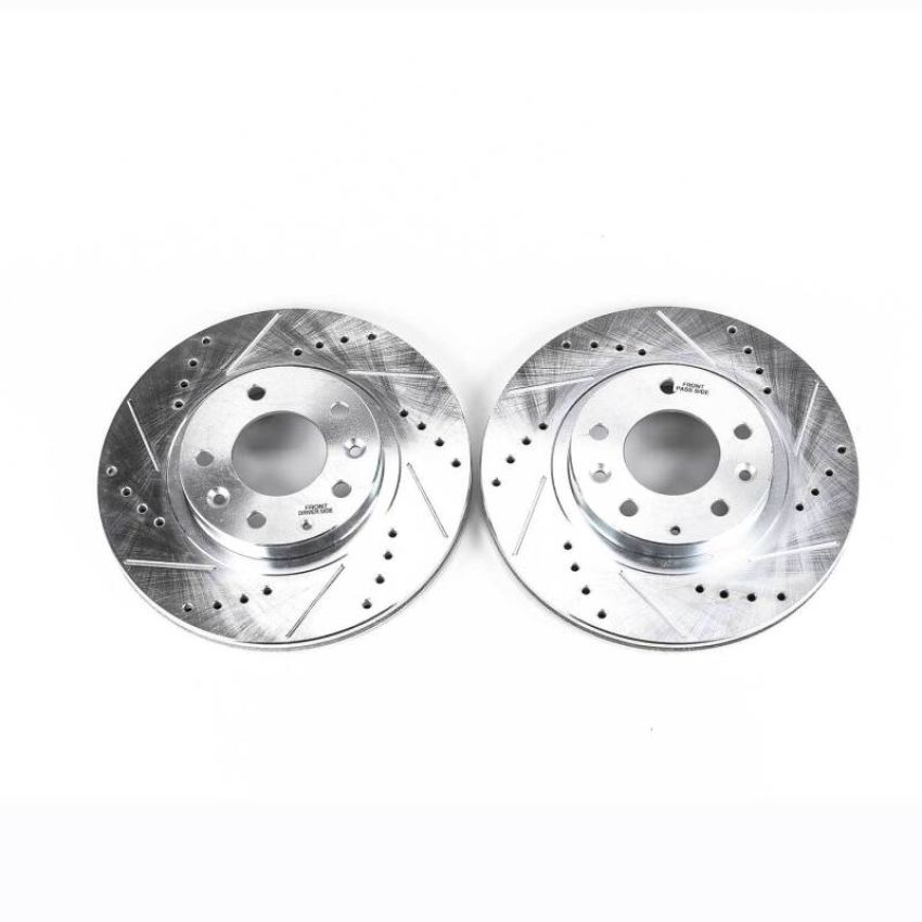 PowerStop JBR1157XPR PowerStop Evolution Performance Drilled, Slotted & Plated Brake Rotor Pair