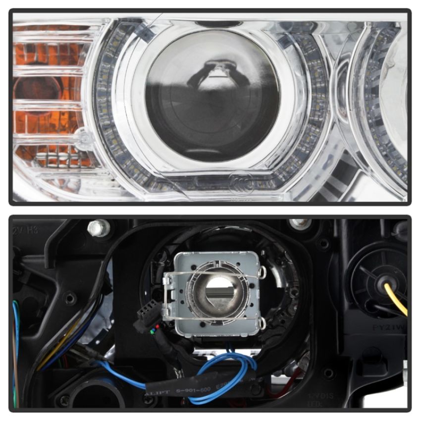 SPYDER 5086518 Projector Headlights - LED DRL - Chrome