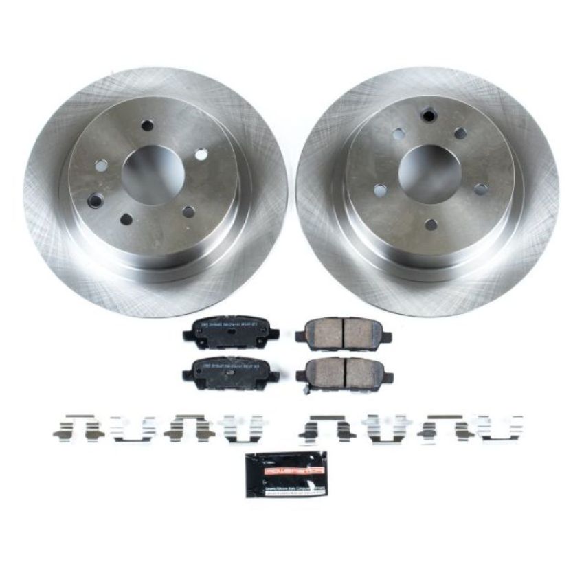 PowerStop KOE098 OE Stock Replacement Low-Dust Ceramic Brake Pad and Rotor Kit