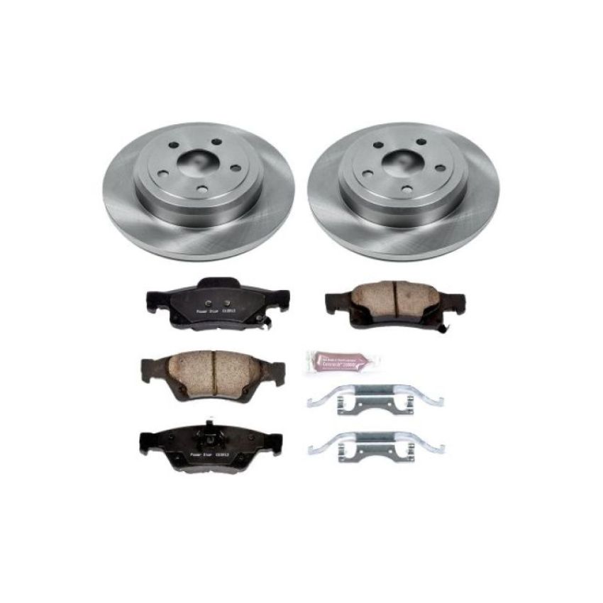 PowerStop KOE5950 OE Stock Replacement Low-Dust Ceramic Brake Pad and Rotor Kit