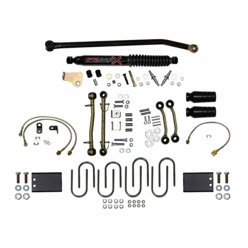 Skyjacker JC8058S 8 in. Rock Ready 2 Component Box With Track Bar Brake Lines and U-bolts.