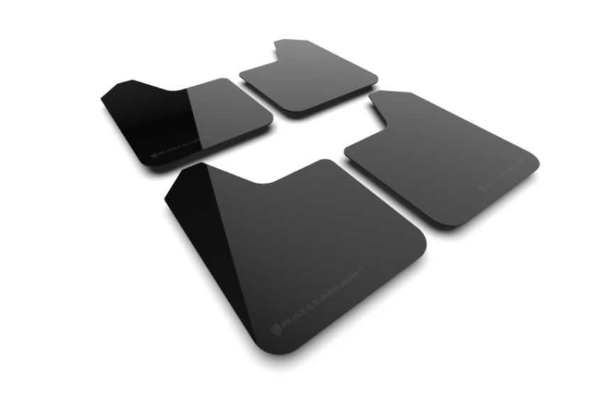 Rally Armor MF12-UR-BLK-MBK Black Mud Flap/Metallic Black Logo