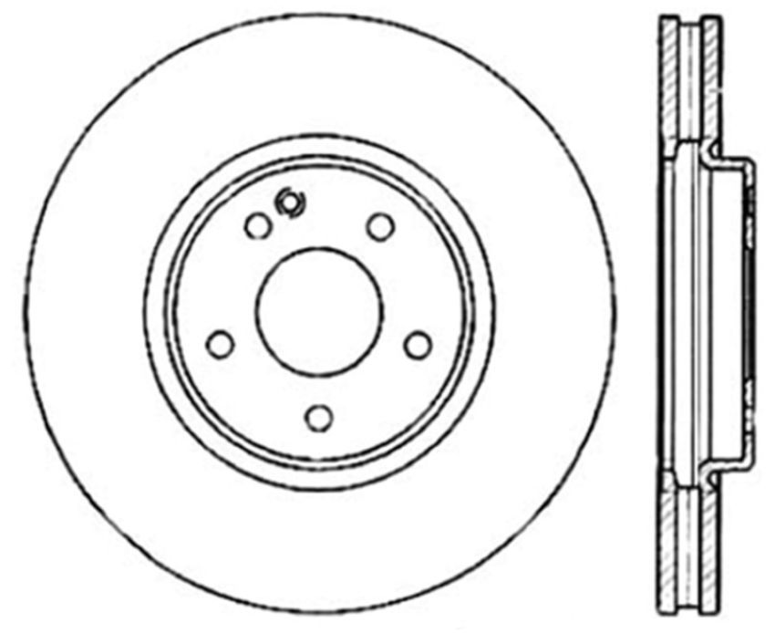 Stoptech 128.35054L Drilled Sport Brake Rotor