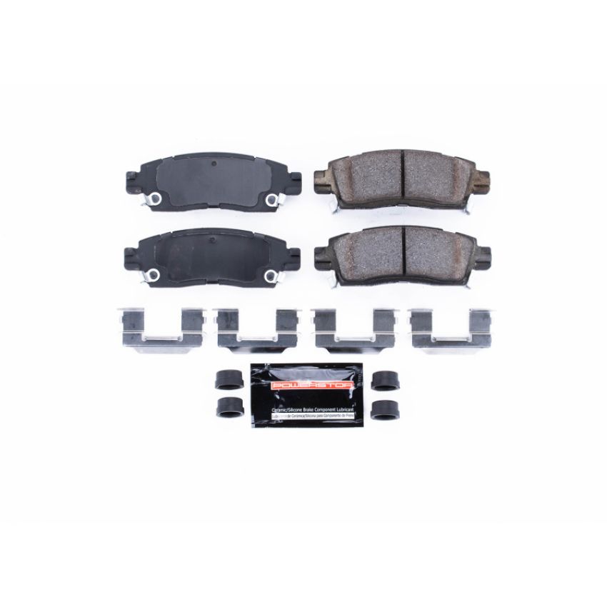 PowerStop Z23-883 PowerStop - Z23 Daily Driver Carbon-Fiber Ceramic Brake Pads with Hardware Kit