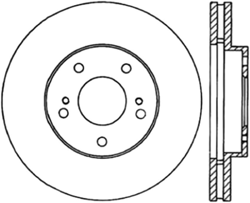 Stoptech 128.42050L Drilled Sport Brake Rotor