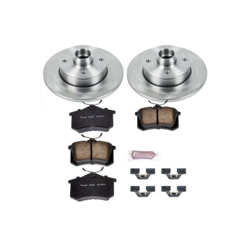 PowerStop KOE370 OE Stock Replacement Low-Dust Ceramic Brake Pad and Rotor Kit
