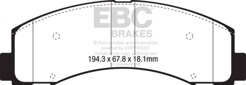 EBC Brakes ED93088 Truck/SUV Extra Duty Brake Pads