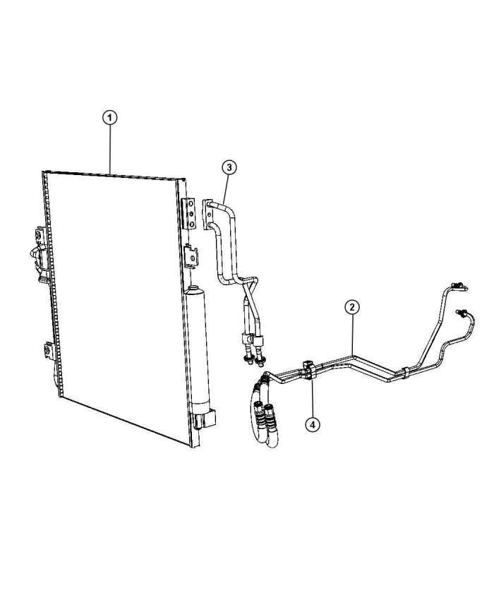 Mopar 68003975AA HOSE AND TUBE, Oil Cooler Pressure and Return
