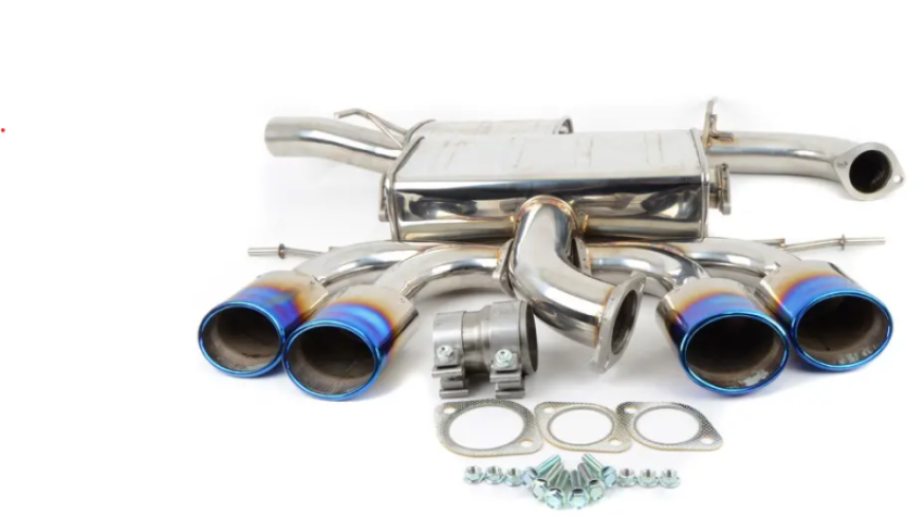 Invidia HS14GFRG3T 14-17 Volkswagen Golf-R Q300 Quad Oval Titanium Burnt Tips Cat-back Exhaust