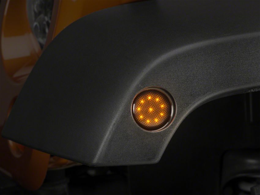 Raxiom J106752 07-18 Jeep Wrangler JK LED Side Marker Lights- Smoked
