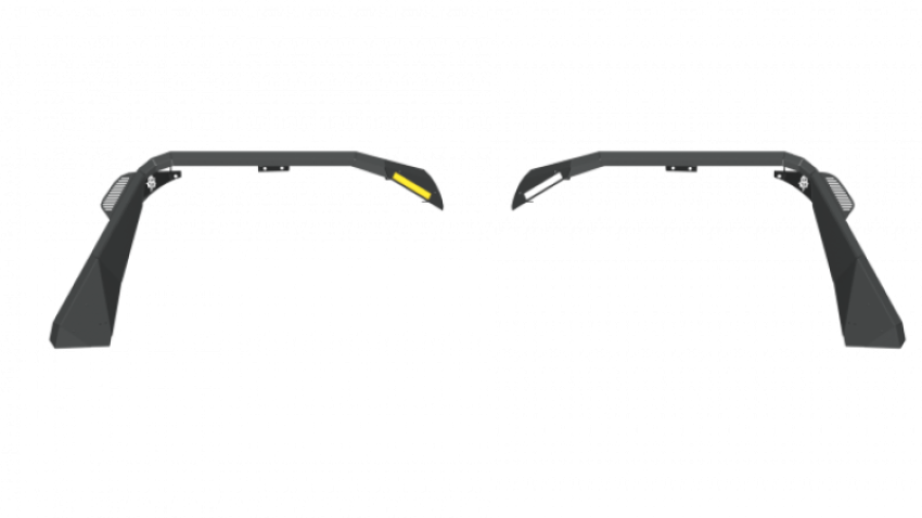 Road Armor 518AFFWB 18-21 Jeep Wrangler JL Stealth Wide Front Fender Flare Body Armor w/LED DRL - Tex Blk