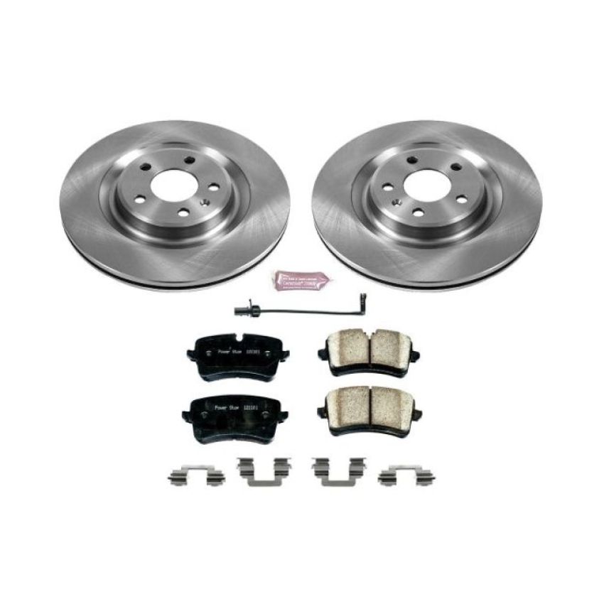 PowerStop KOE6139 OE Stock Replacement Low-Dust Ceramic Brake Pad and Rotor Kit