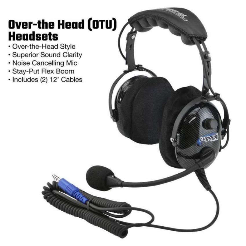 Rugged Radios SS-M1-OTU Single Seat Kit with Digital Radio Over-the-Head H22 Ultimate Headset