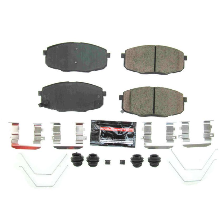 PowerStop Z23-2035 PowerStop - Z23 Daily Driver Carbon-Fiber Ceramic Brake Pads with Hardware Kit
