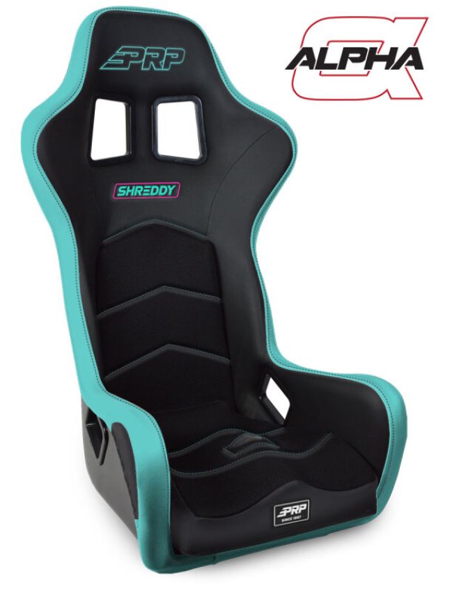 PRP Seats SHRDYA3901-01 PRP Shreddy Alpha Composite Seat- Black/Teal