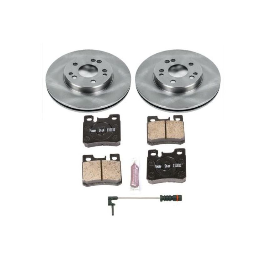 PowerStop KOE6464 OE Stock Replacement Low-Dust Ceramic Brake Pad and Rotor Kit