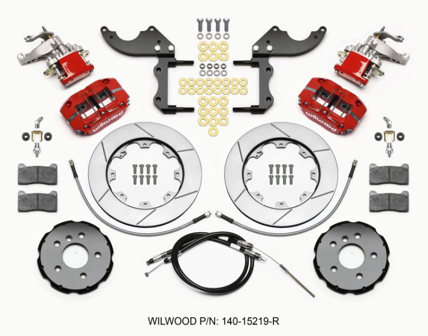 Wilwood 140-15219-R Dynapro Radial4 / MC4 Rear Kit 12.19 Red 2014-2015 Mini Cooper w/Lines & Cables