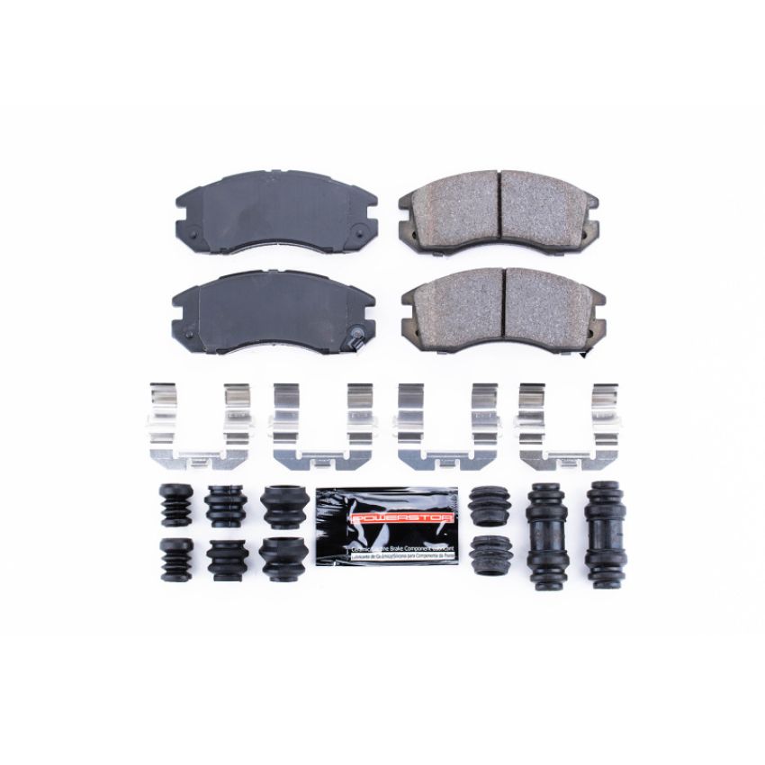 PowerStop Z23-470 PowerStop - Z23 Daily Driver Carbon-Fiber Ceramic Brake Pads with Hardware Kit