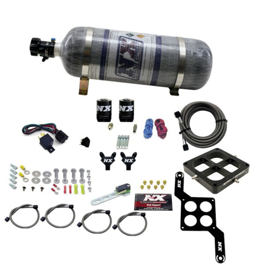 Nitrous Express 60547-12 DOMINATOR BILLET CROSSBAR PRO POWER (100-200-300-400-500HP) W/ COMPOSITE BOTTLE.