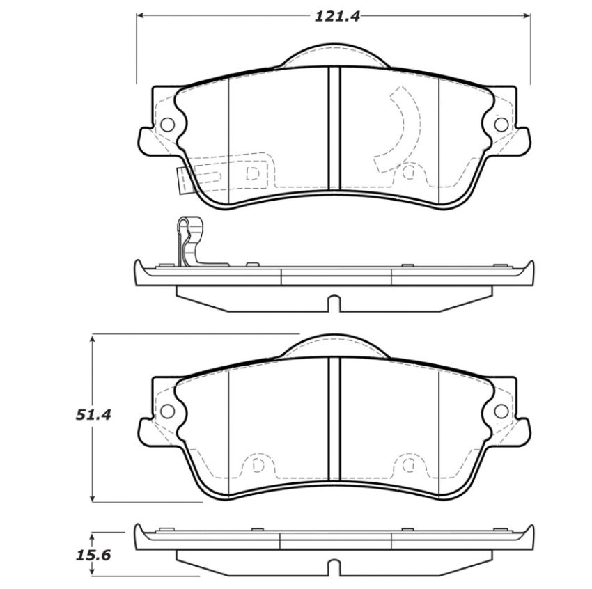 Stoptech 308.13520 Street Touring Brake Pads