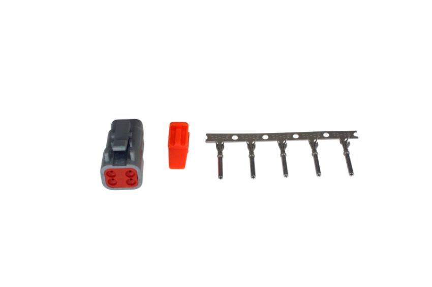 AEM 35-2624 DTM Style 4-Way Receptacle Connector Kit with 5 Female Pins