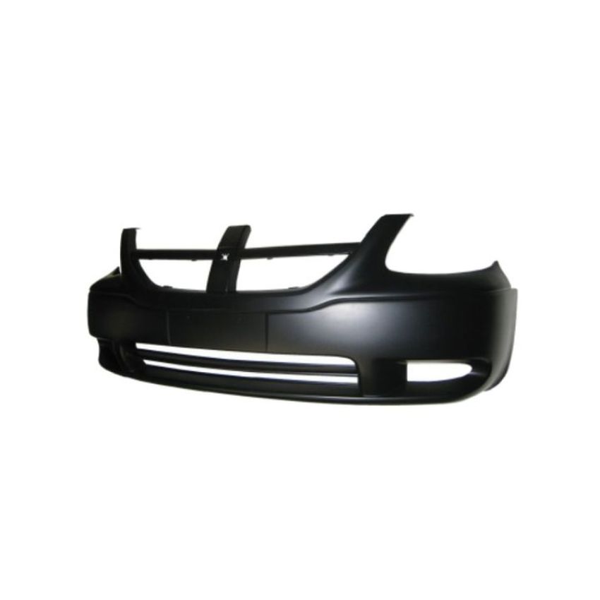 FRONT BUMPER COVER; W/O FOG LAMPS; PRIME; GRAND CARAVAN 05-07