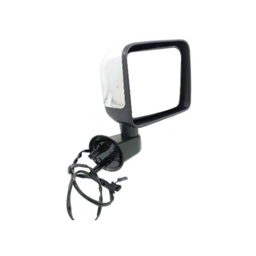 RT MIRROR OUTSIDE REAR VIEW POWER; HEATED; NON-FOLDING; CHROME JEEP WRANGLER 15-17