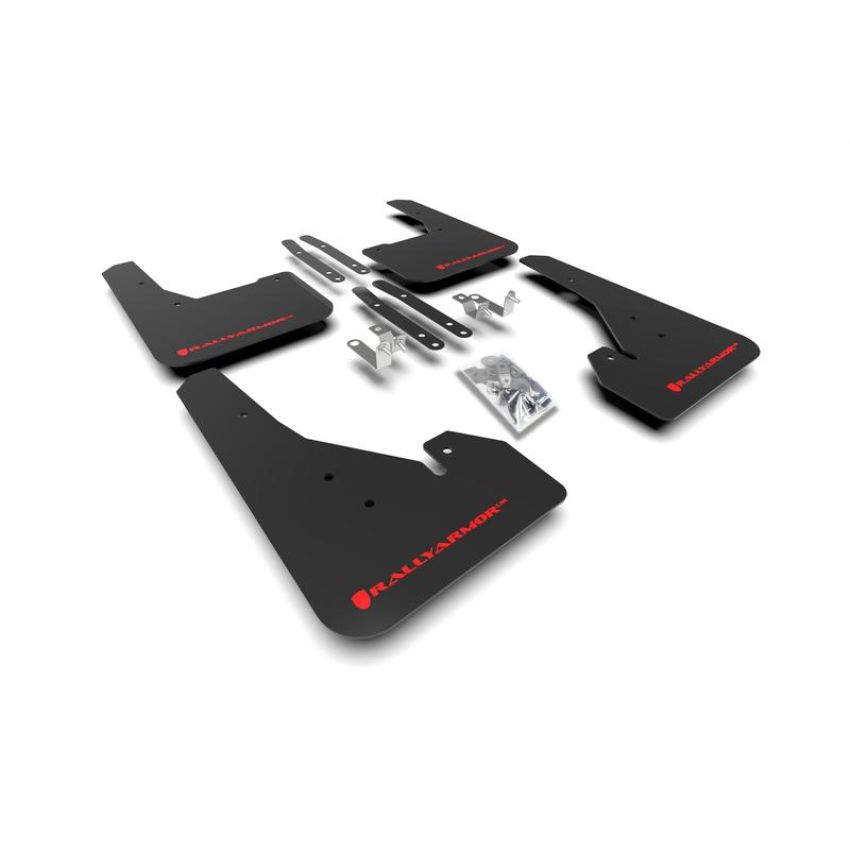 Rally Armor MF67-UR-BLK/RD Black Mud Flap/Red Logo