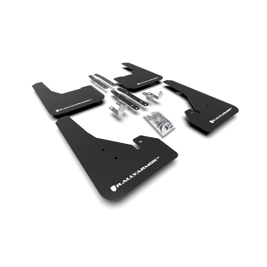 Rally Armor MF67-UR-BLK/WH Black Mud Flap/White Logo