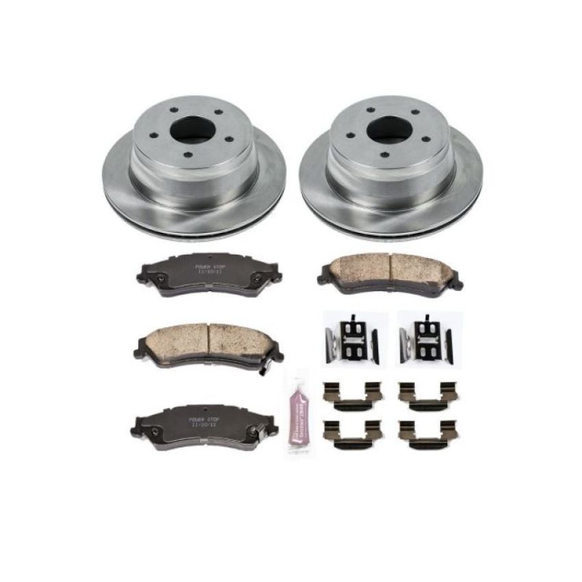 PowerStop KOE2003 OE Stock Replacement Low-Dust Ceramic Brake Pad and Rotor Kit