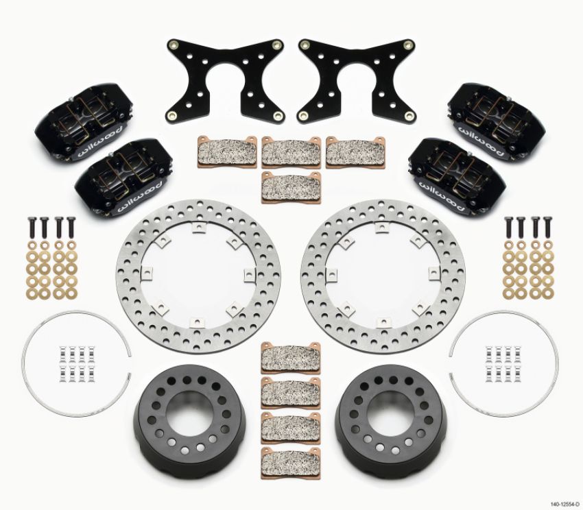 Wilwood 140-12554-D Dynapro Lug Mount Dual Rear Dynamic Kit SA Drilled 58-64 Olds/Pont 1/2in Studs