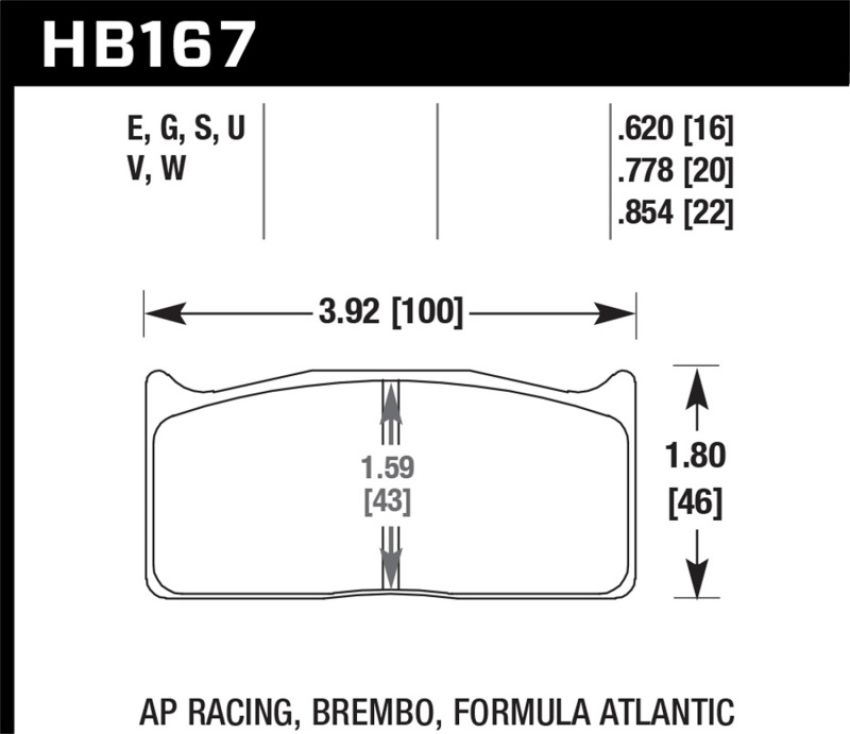 Hawk Performance HB167G.778 DTC-60 Disc Brake Pad