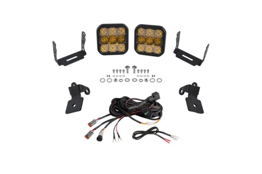 Diode Dynamics DD7642 20-Present Polaris RZR A-Pillar LED Pod Kit SS5 Pro - Yellow Combo