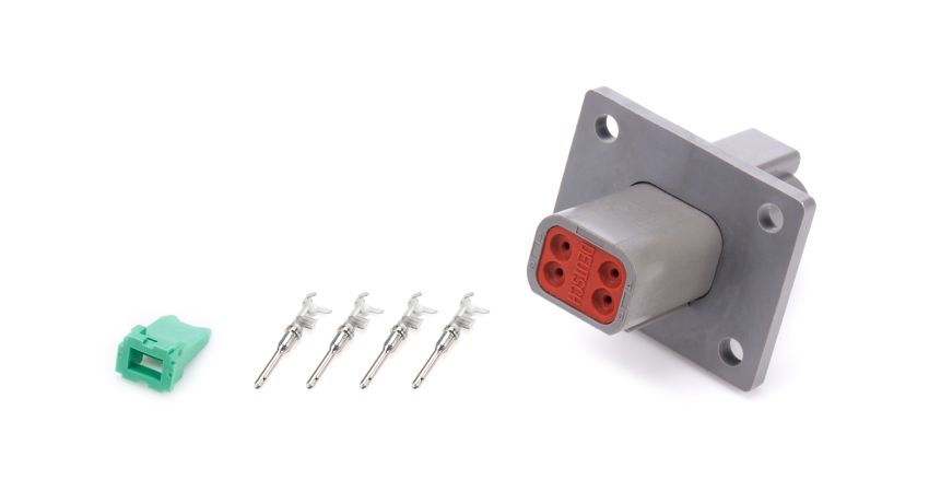 QUICKCAR RACING PRODUCTS QRP71-347 Plug Deutsch 4 Pin Receptacle w/Flange