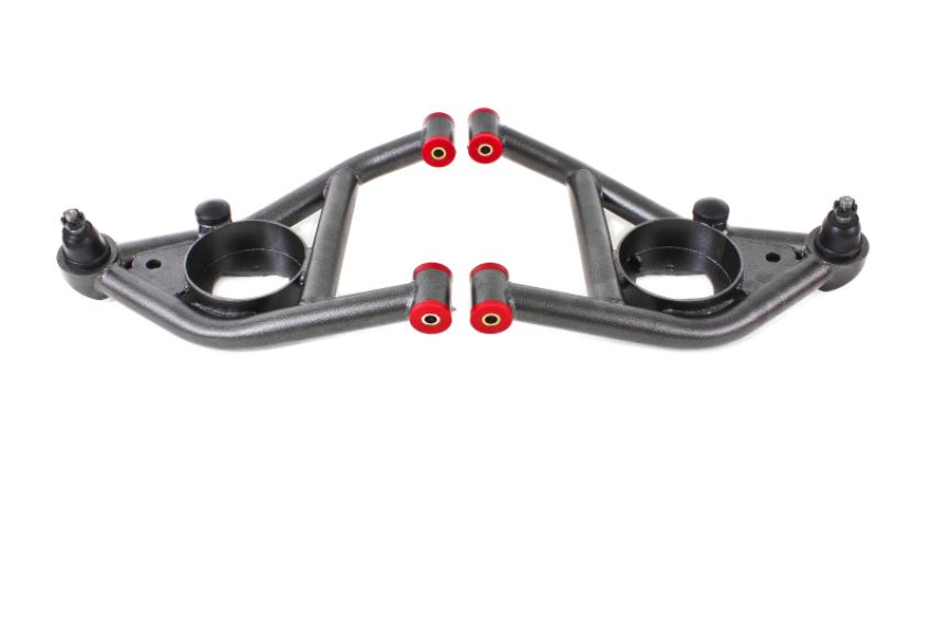 BMR Suspension AA006H A-arms, Lower, DOM, Non-adjustable, Polyurethane Bushings, Front Bump Stops