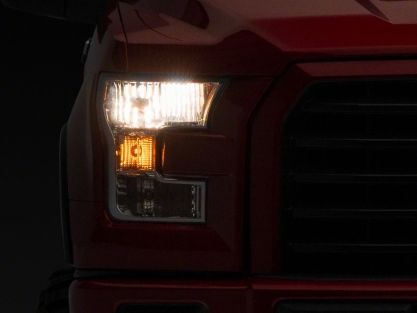 Raxiom T551345 15-17 Ford F-150 Axial OEM Style Rep Headlights- Chrome Housing (Clear Lens)