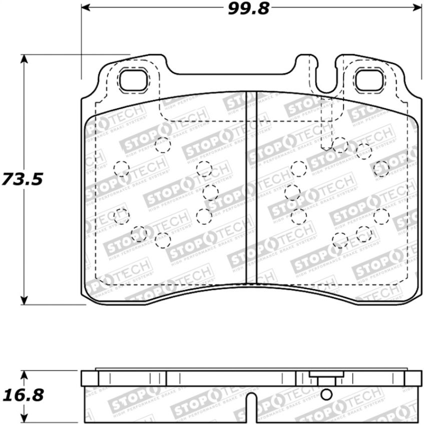 Stoptech 308.05610 Street Brake Pads - Front