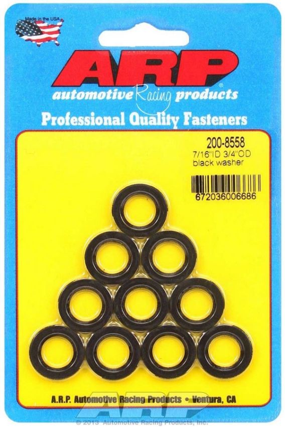 ARP ARP200-8558 Black Washers - 7/16 ID x 3/4 OD (10)