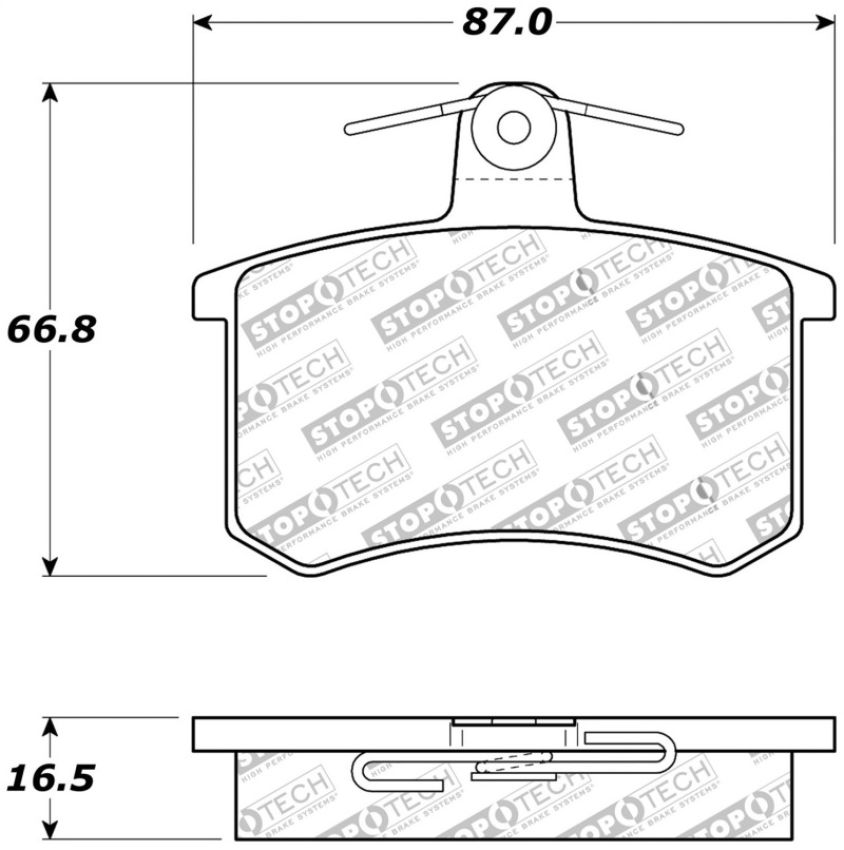 Stoptech 309.02280 Performance 96-2/97 Audi A4 / 96-01 A4 Quattro / 95-98 A6 Rear Brake Pads